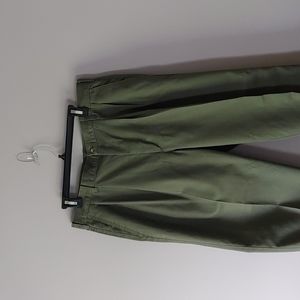haggar 34x32 mens gray green pleated dress pants
